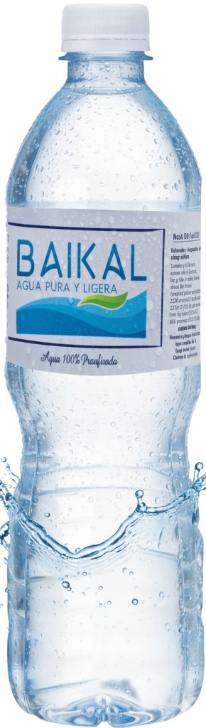 Botella de agua de plástico